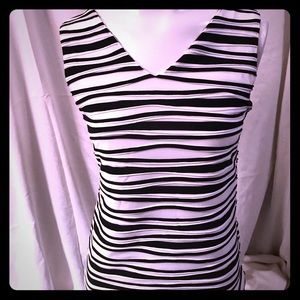 Black and white stripped tank